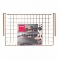 Suport depozitare pentru raft, Kanguro Copper, Metaltex, 14 x 26 x 40 cm, inox/invelis Polytherm, cupru