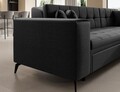 Coltar extensibil dreapta 4 locuri ELTAP, Sol-24, Solange, 292x196x84 cm, lemn/poliester, negru