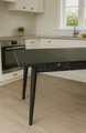 Set masă și scaune extensibile (5 bucăți), Fairfax, Lotus, Negru
