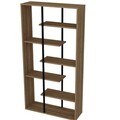 Biblioteca, Zena Home, Presto 875ZNA3659, 90 x 173.2 x 29.5 cm, pal melaminat, nuc/negru