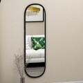 Oglinda decorativa, Siam, Magnum, 40x120x2.2 cm, MDF , Negru