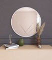 Oglinda decorativa, Siam, Iuydu, 60x60x2.2 cm, MDF , Alb