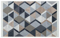 Covor, Ar 10, 160x230 cm, Bumbac, Bej / Negru / Alb