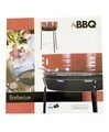Gratar fix cu 3 picioare BBQ, Ø33 cm, metal, rosu