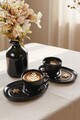 Set pentru ceai, Hermia, 275KRM2679, Dimensiune: 09 cm (2 bucăți), Negru mat