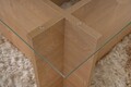 Masuta de cafea, Nordure, Vetrino, 105x40x65 cm, Sticla temperata , Stejar Honey
