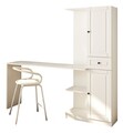 Set birou si biblioteca, Rabi, Rb1000401557, 155x150x40 cm, Alb mat