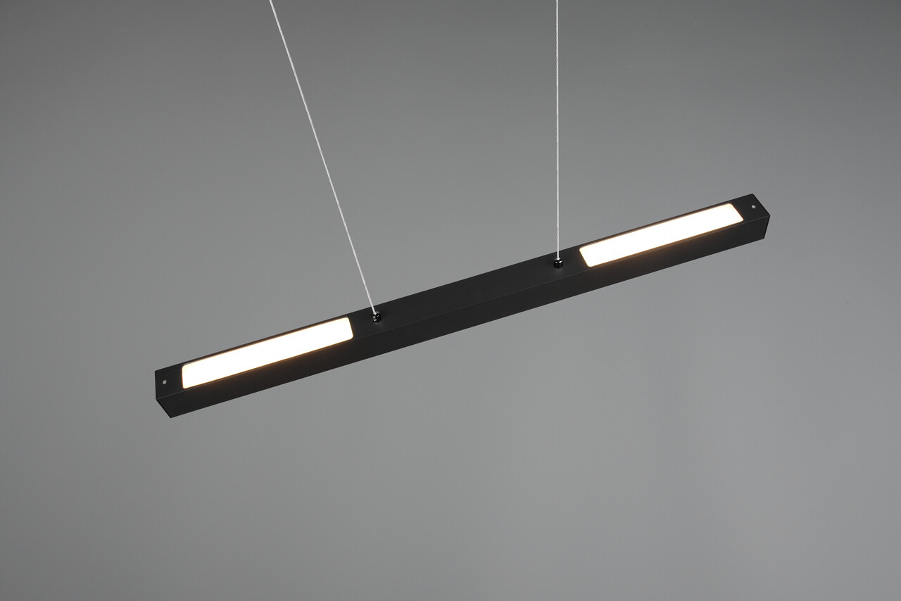 Lustra Paros, TRIO, 90x5x180 cm, 29W, 1x SMD, metal, negru mat