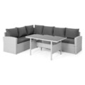 Set coltar 3 piese, Kiara, pentru exterior, 239 x 170 x 73 cm, gri