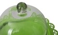 Platou pentru prajituri Fan Green, Mauro Ferretti, Ø27.5x22.5 cm, fier/sticla