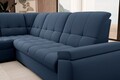 Coltar extensibil stanga 3 locuri ELTAP, LT-40GO, Sado, 272x192x95 cm, lemn/poliester, albastru