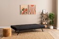 Canapea extensibila cu 3 locuri, Futon, 859FTN2900, Metal , Negru