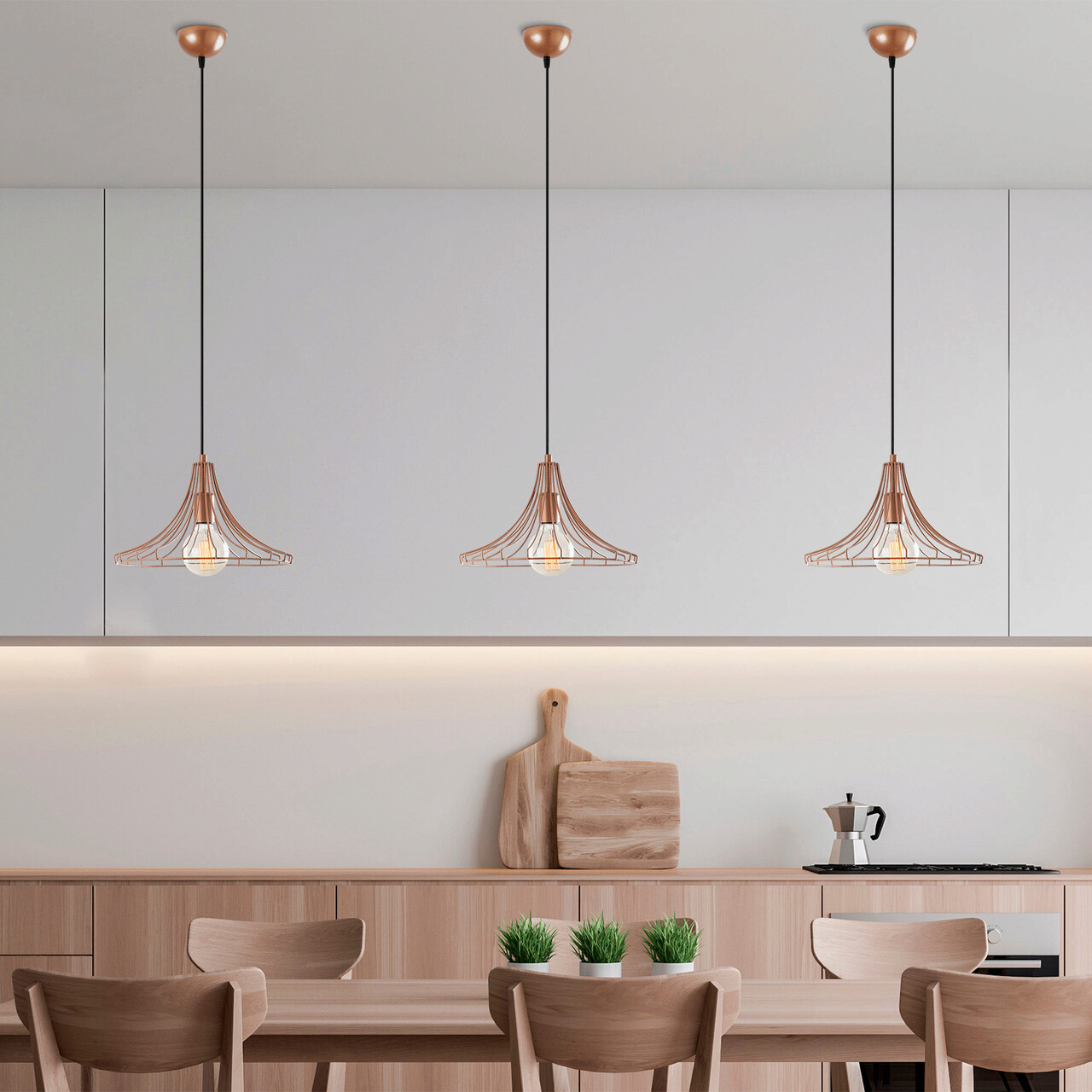 Lustra, Alby, 525NOR1592, Metal, Cupru - 2 | YEO