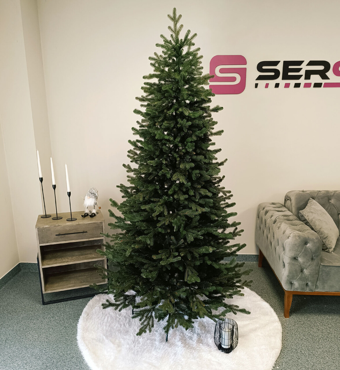 Brad artificial Christmas Deluxe by Sersimo, Viena Slim, 2D+3D, 210cm — imaginea 10