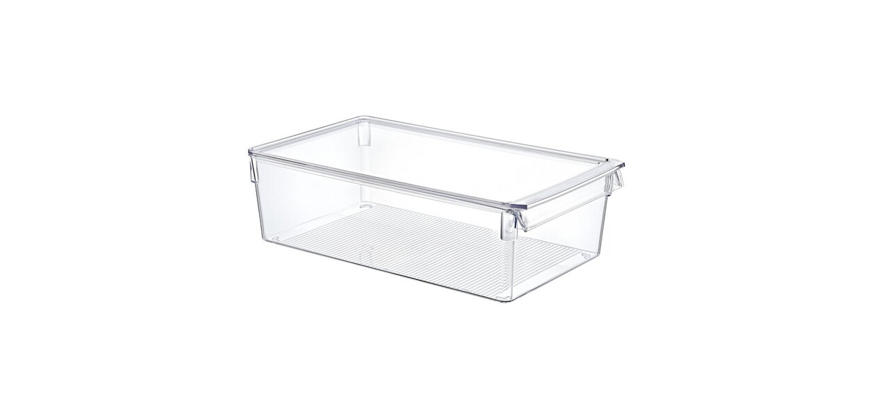 Set organizatoare frigider, Hermia, 639OKK1123, Dimensiune medie: 37 x 15 x 10 cm (3 bucăți), Transparent - imagine 5
