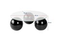 Masuta de cafea, Nordure, Miro, Negru/Transparent