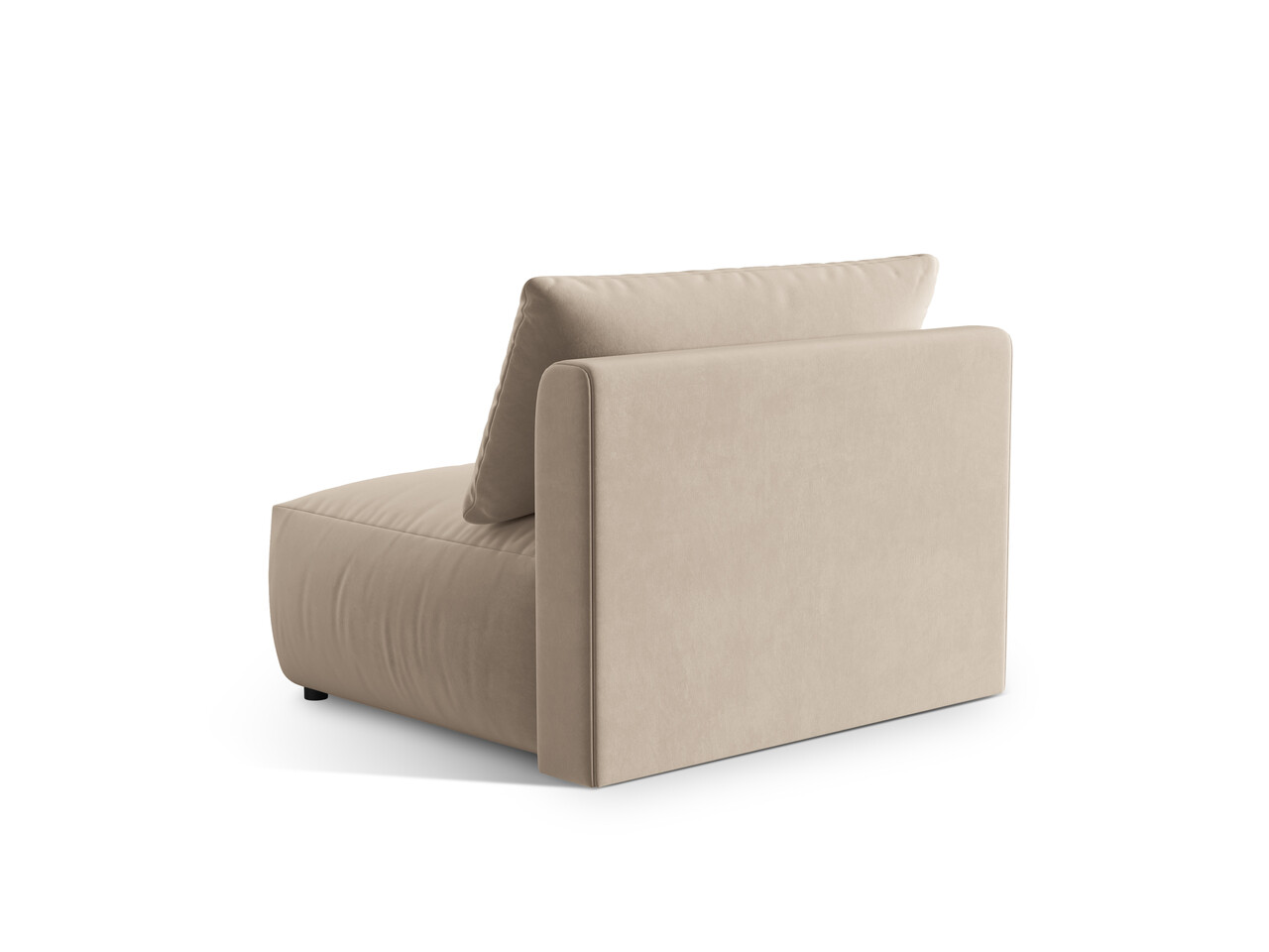 Modul pentru canapea, 1 loc, Chris-184, Micadoni Home, 105x100x80 cm, catifea, ecru - 2 | YEO