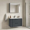 Set Dulap de Baie cu Chiuvetă și Oglindă (2 Piese), Hanah Home, Bari 85 v2, Antracit mat