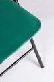Scaun Amal Dark Green, Bizzotto, 43.5 x 43.5 x 79 cm, otel/poliester