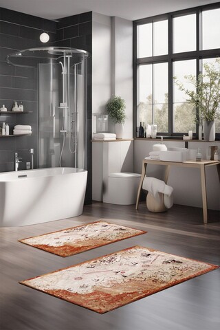 Set covorase de baie, Cartwright, CT-5018, Poliester, Multicolor