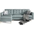 Coltar extensibil reversibil 3 locuri ELTAP, AsgL-16, Asgard, 248x162x93 cm, lemn/poliester, verde deschis