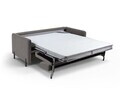 Canapea extensibila 3 locuri, Gloria, Micadoni Home, 206x102x88 cm, catifea, gri