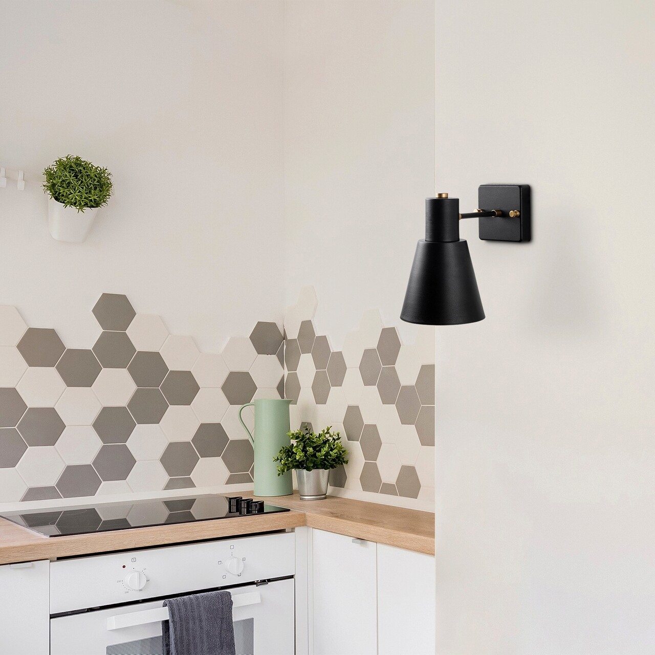 Aplica de perete, Fulgor, 942FLG2192, Metal, Negru
