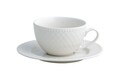 Set 2 cesti cu farfurie pentru ceai, Burlesque, Brandani, 16x6.5 cm, portelan