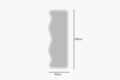Oglinda decorativa, Siam, Asel, 50x160x2.2 cm, MDF , Alb