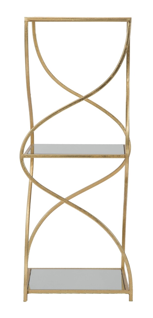 Masuta inalta Twisty Square, Mauro Ferretti, 30x30x80 cm, fier, auriu - 1 | YEO