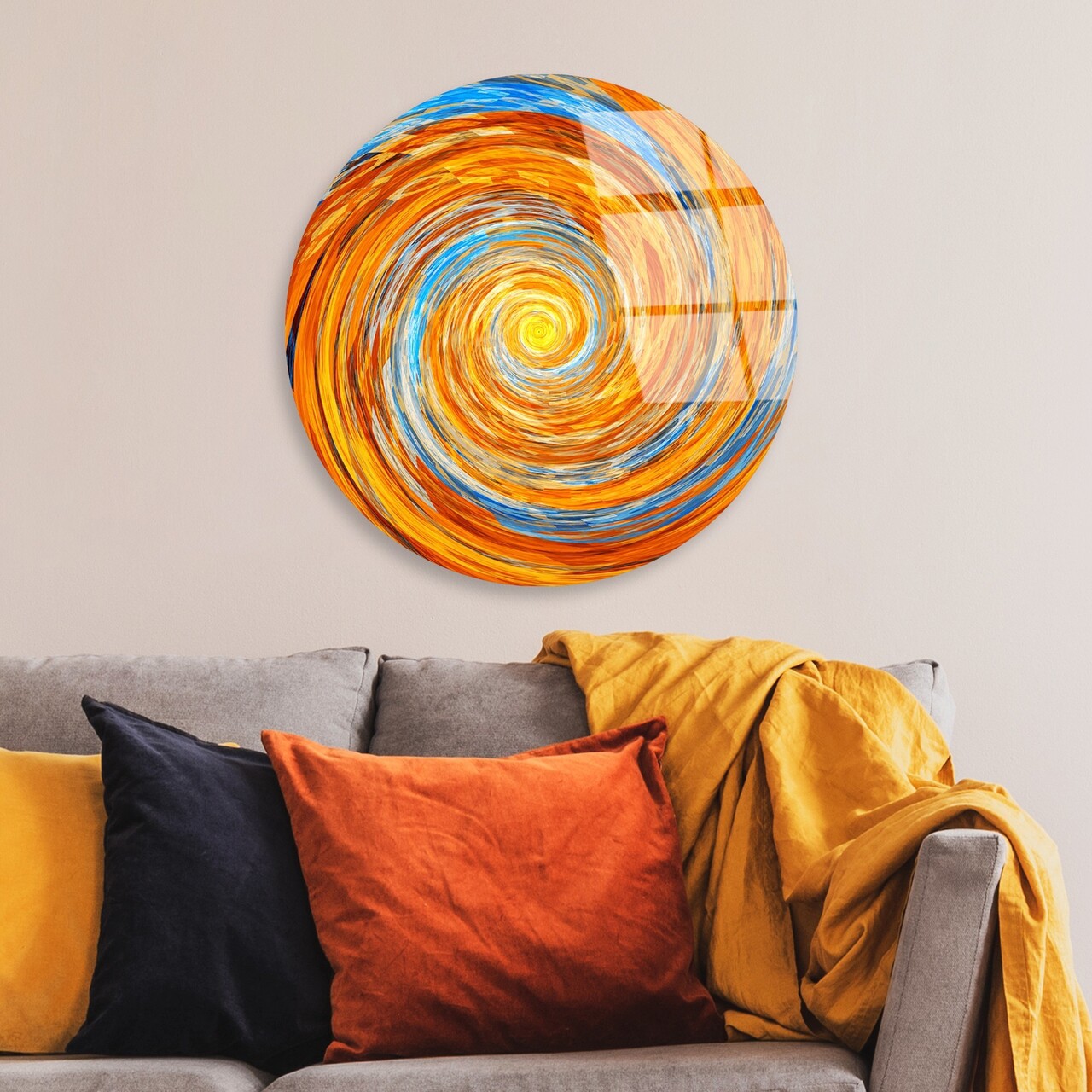 Tablou decorativ, UV-1123, Diametru: 60 cm, Multicolor - view 2