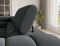 Coltar extensibil stanga 3 locuri ELTAP, LT-06SO, Fectory, 346x205x93 cm, lemn/poliester, gri inchis