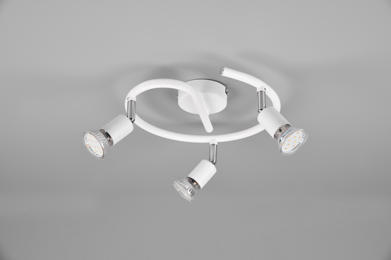 Plafoniera Paris, RL, 25x13.5 cm, 35W, 3x GU10, metal, alb mat