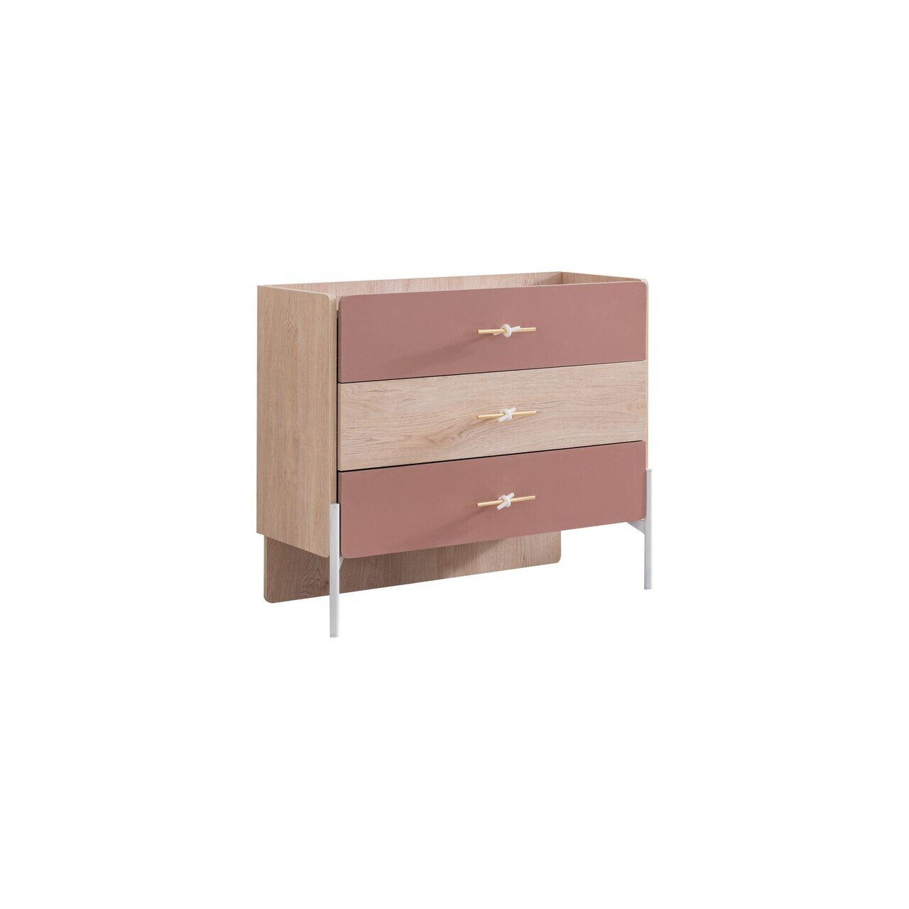 Dulap, Hanah Home, Rosetta, 89x79x42 cm, PAL, Maro / Roz - view 4