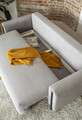 Canapea extensibila 3 locuri, ELTAP, SO-ARC-BL-03JAR, Arcadova, 244x97x97 cm, lemn/poliester, gri/negru
