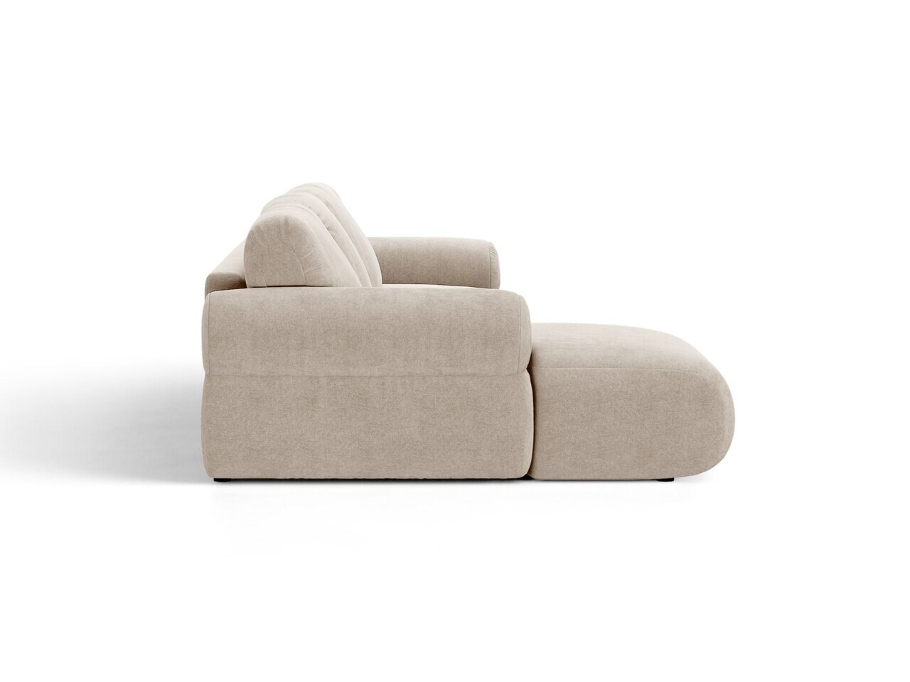 Coltar dreapta 6 locuri, Ophelia, Micadoni Home, 297x164x84 cm, tesatura structurata, bej — imaginea 3
