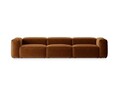 Canapea 4 locuri, Bergamo, Cosmopolitan Design, 364x108x70 cm, tesatura structurata, gri maro