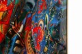 Tablou decorativ Moira -A, Mauro Ferretti, 52x102 cm, lemn de pin/canvas pictat si lacuit, multicolor