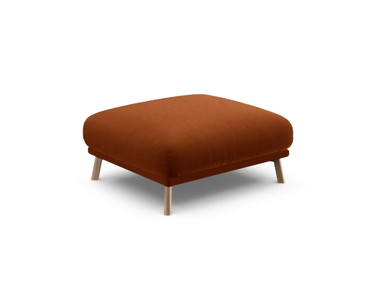 Taburet, Naomi, Micadoni Home, 85x85x41 cm, catifea, teracota — imaginea 2
