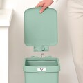 Cos de gunoi cu pedala, Brabantia, StepUp, 16 L, 29.6x22.3x41.1 cm, polipropilena, verde jad