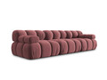 Canapea modulara 3 locuri, Bellis-51, Micadoni Home, 282x94x70 cm, catifea, roz
