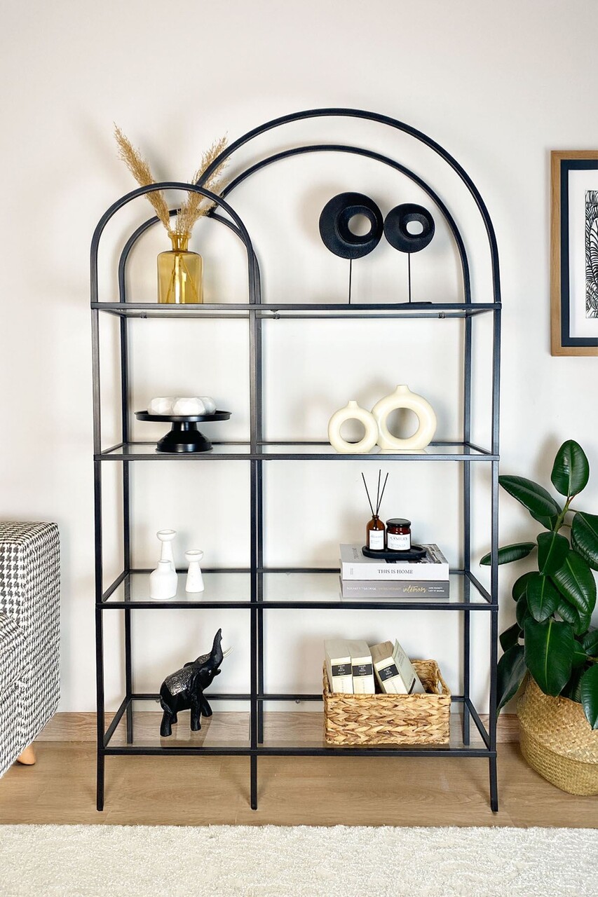 Corp biblioteca, Caliente, Twin, Negru/Transparent