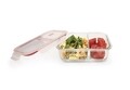Caserola compartimentata cu capac, Iris Barcelona, sticla borosilicata, 950  ml