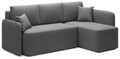 Coltar extensibil dreapta 3 locuri ELTAP, Hadson, 206x150x89 cm, lemn/poliester, gri inchis