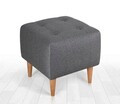 Taburet, Fluffe, 209FLF1225, 50% Bumbac / 50% Catifea, Gri