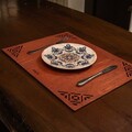Set suporturi pentru farfurie, Payna, 790PYN1147, Lemn , Produs lucrat manual, Roz