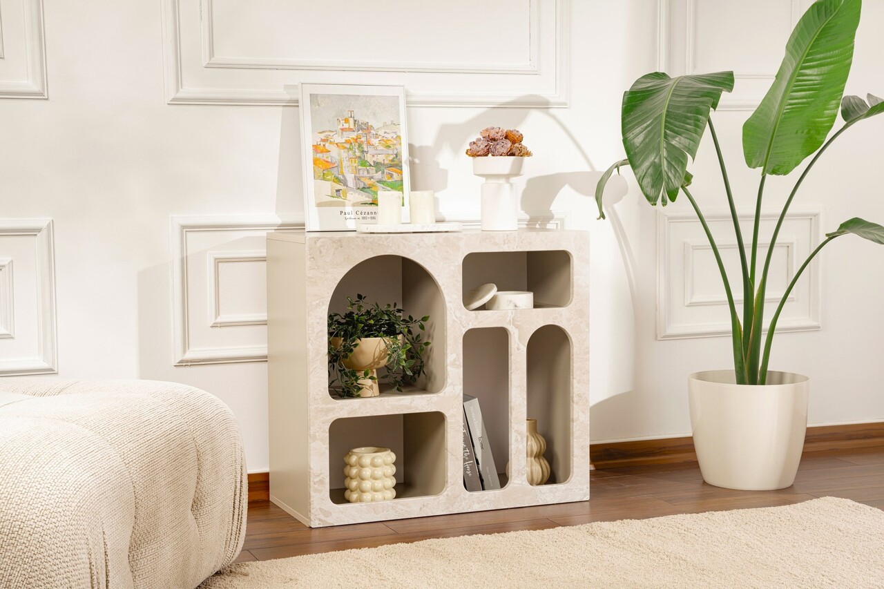 Consola, Nordure, Lessa, 80x74x37 cm, Travertin / Gresie - imagine 2