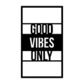Decoratiune de perete, Good Vibes Only, Metal, Dimensiune: 40 x 1,5 x 68 cm, Negru