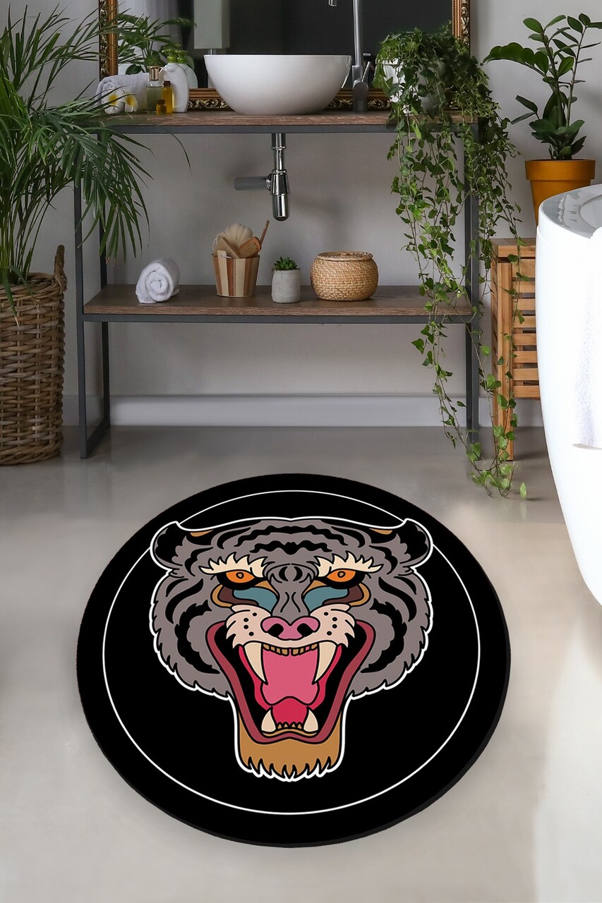 Covoras de baie L'essentiel Maison Black Woods 100 Poliester Multicolor