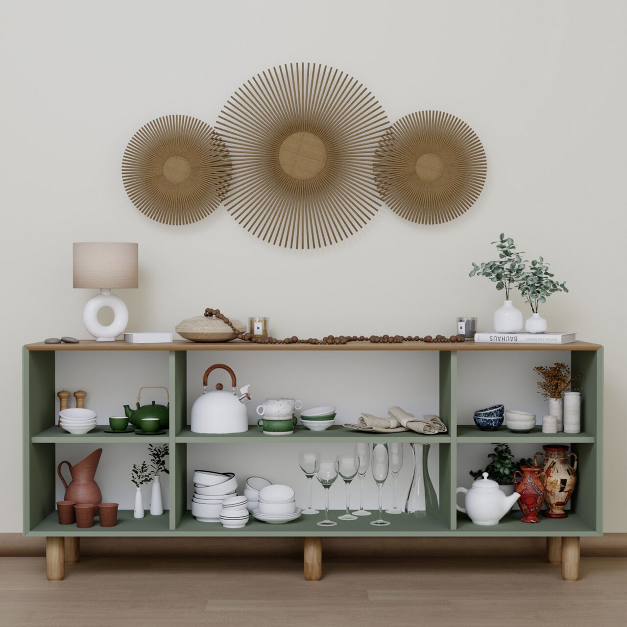 Consola, Miwood, Bohemian 1600-82, Verde - 2 | YEO